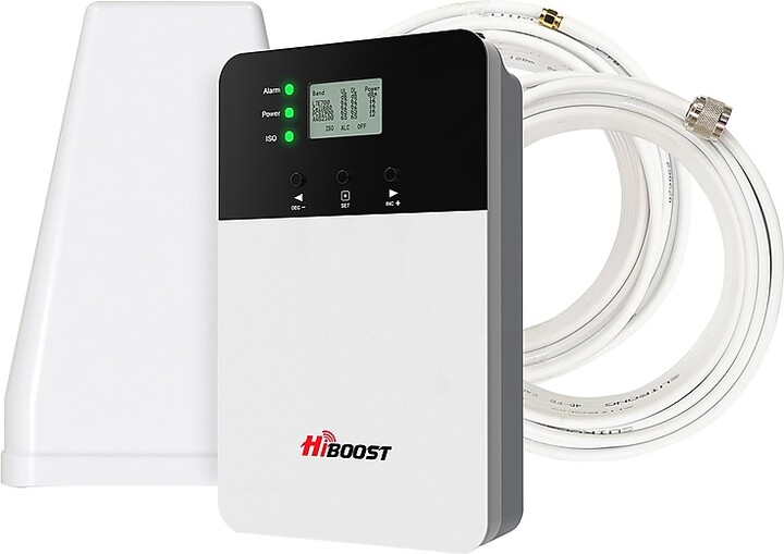 HiBoost 4K Plus Cell Phone Signal Booster, White (F10GI5SBTW)
