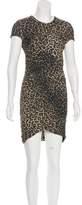 Thumbnail for your product : Torn By Ronny Kobo Pleated Leopard Print Dress