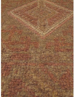 Ecarpetgallery Hand-knotted Tajik Caucasian Brown Wool Geometric Runner Rug (1'11 x 8'3)
