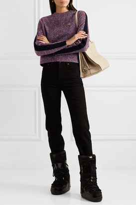 Bella Freud Teeny Bopper Metallic Knitted Sweater - Purple