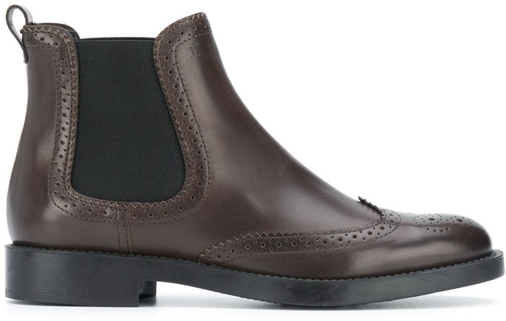 brogue chelsea boots womens