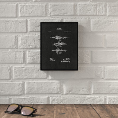 Williston Forge 1907 Fishing Artificial Bait Vintage Patent Artwork - Picture Frame Print on Canvas