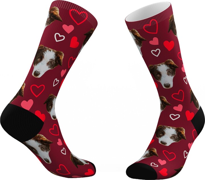TRIBE SOCKS Personalized Hearts & Love Pet Face Socks