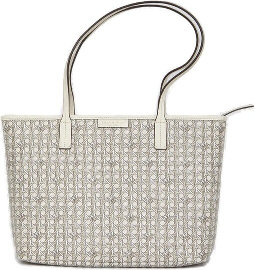 Tory Burch Perry T Monogram Jacquard Triple-Compartment Tote - ShopStyle