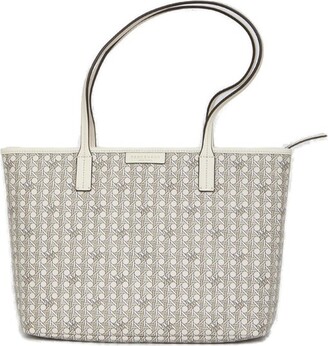 Tory Burch Women's Canvas Basketweave Small Tote