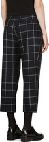 Thumbnail for your product : Band Of Outsiders Black Checked Cropped Trousers