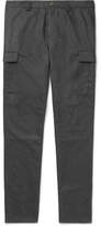 Thumbnail for your product : Brunello Cucinelli Tapered Melange Wool-Flannel Cargo Trousers