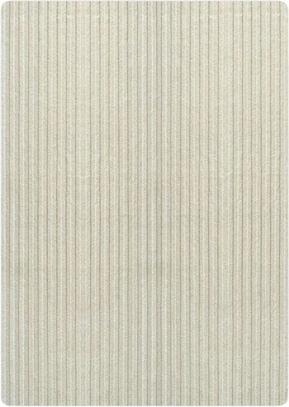 Maison Deux Solid Stripe Area Rug in White, Size: 3 Ft. 11 In. x 5 Ft. 11 In.