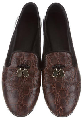 Giuseppe Zanotti Embossed Tassel-Embellished Loafers