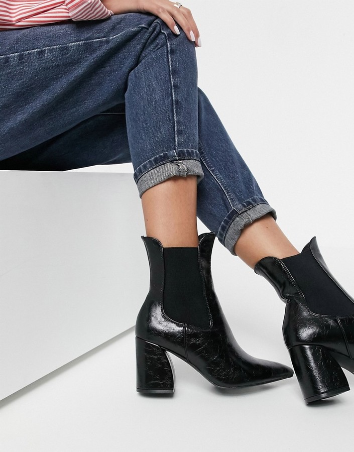 new look high heel ankle boots