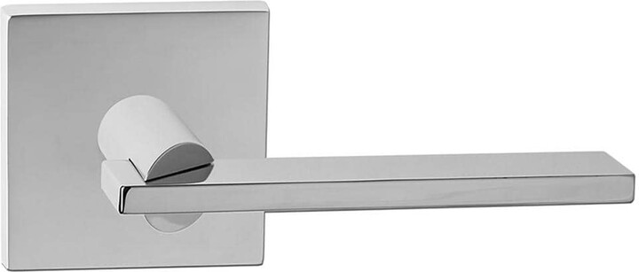 Delaney Hardware Bravura Raleigh 943-7 Privacy (Bed/Bath) Door Lever Bright Chrome w/ square trim