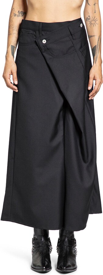 Junya Watanabe Wrap Front Skirt in Wool