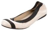 Thumbnail for your product : Stuart Weitzman Leather Round-Toe Flats