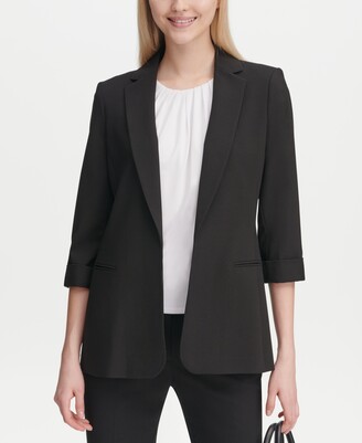 calvin klein open front long jacket