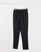 Thumbnail for your product : Selected tie waist smart pants in black