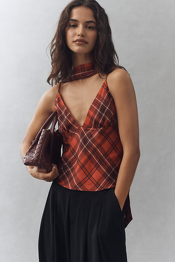 Maeve The Clara Scarf-Neck Printed V-Neck Cami