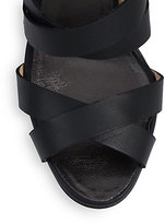 Thumbnail for your product : Manolo Blahnik Avola Strappy Leather Wedge Sandals
