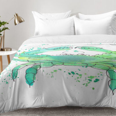 Deny Designs Seafoam Crab Comforter Set