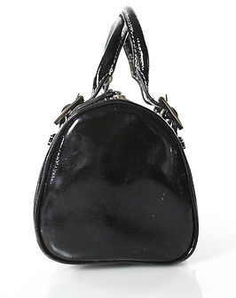 Rafe New York Black Patent Leather Small Satchel Handbag