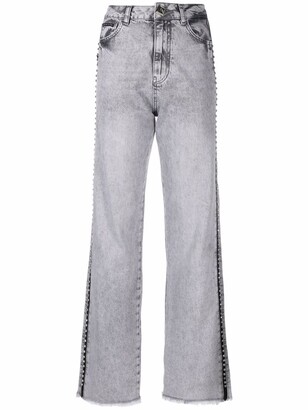 Damen Bekleidung Jeans Capri-Jeans und cropped Jeans Philipp Plein Denim Andere materialien jeans in Schwarz 