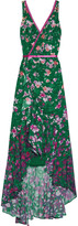 Thumbnail for your product : Marchesa Notte Notte Wrap-effect Ruffled Floral-print Fil Coupe Chiffon Gown