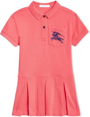 Burberry Kids EKD Logo Cotton Polo Dress