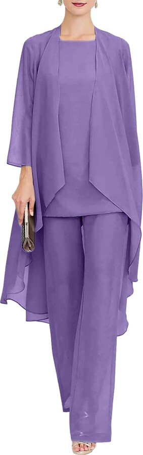 Women's PC Lace Mother Of The Bride Pants Suits Chiffon Wedding