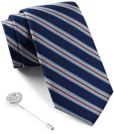 Thumbnail for your product : Ben Sherman Silk Stripe Tie & Lapel Pin Box Set