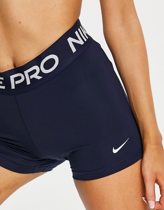 Nike Training Nike Pro Training 365 3-inch shorts in dark navy