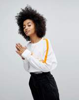 Thumbnail for your product : ASOS Crop Top With Contrast Panel Detailing