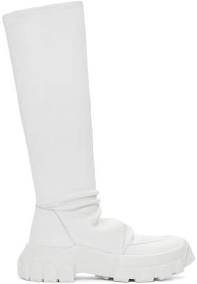 Rick Owens White Hiking Sock Boots