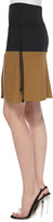 Thumbnail for your product : Ralph Rucci Yoked Asymmetric Slit Skirt, Black/Petrol