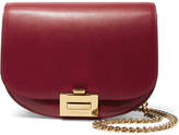 Thumbnail for your product : Victoria Beckham Box Chain Leather Shoulder Bag - Red