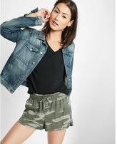 Thumbnail for your product : Express Mid Rise Utility Soft Shorts