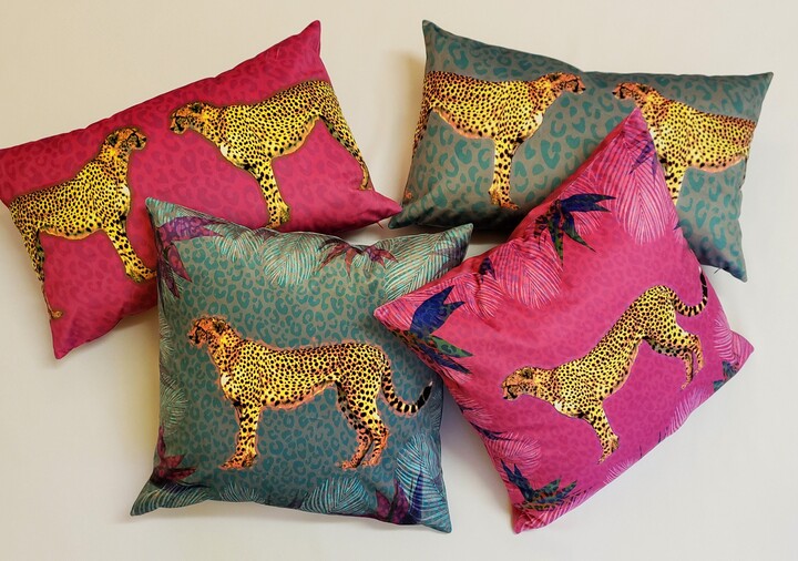 Etsy Soft Velvet Cheetah Design Decorative Cushion Cover Or Patio Oblong Square Scattered Sofa Cushions