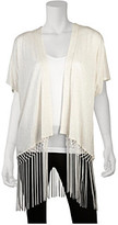 Thumbnail for your product : Amy Byer A Byer A. Byer Fringe Bottom Cardigan