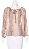 Thumbnail for your product : L'Agence Silk Flocked Top