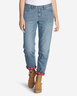 Eddie Bauer Women's Boyfriend Flannel-Lined Jeans
