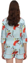 Thumbnail for your product : Laura Urbinati Printed Stretch Poplin Pajama Shirt