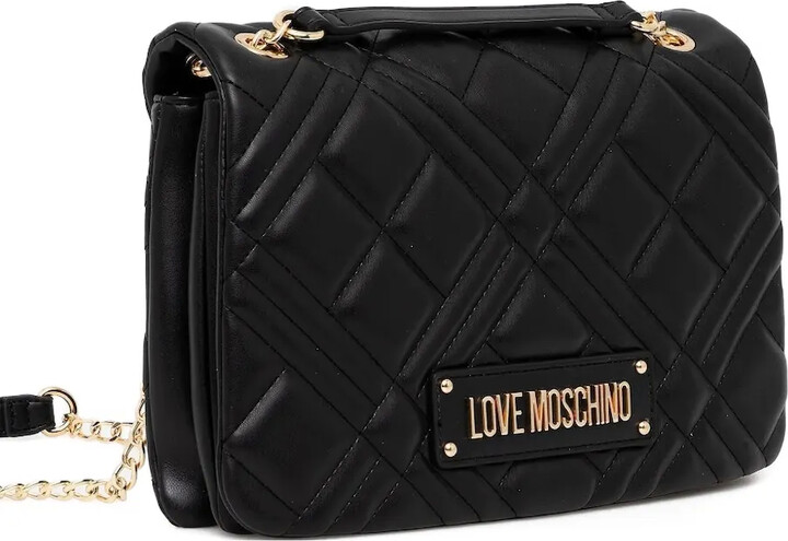Love Moschino Logo-Plaque Quilted Crossbody Bag