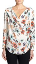 Thumbnail for your product : Haute Hippie Floral Silk Cutout-Back Blouse