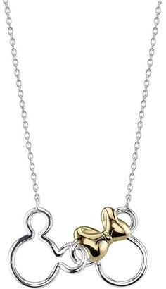 Disney Two-Tone 10K Gold and Sterling Silver Mouse Necklace