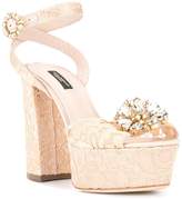 Thumbnail for your product : Dolce & Gabbana lace platform sandals