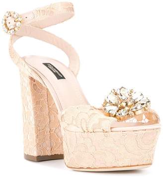 Dolce & Gabbana lace platform sandals