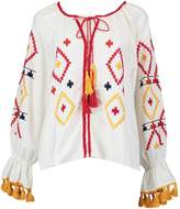 Thumbnail for your product : boohoo Embroidered Woven Smock Top