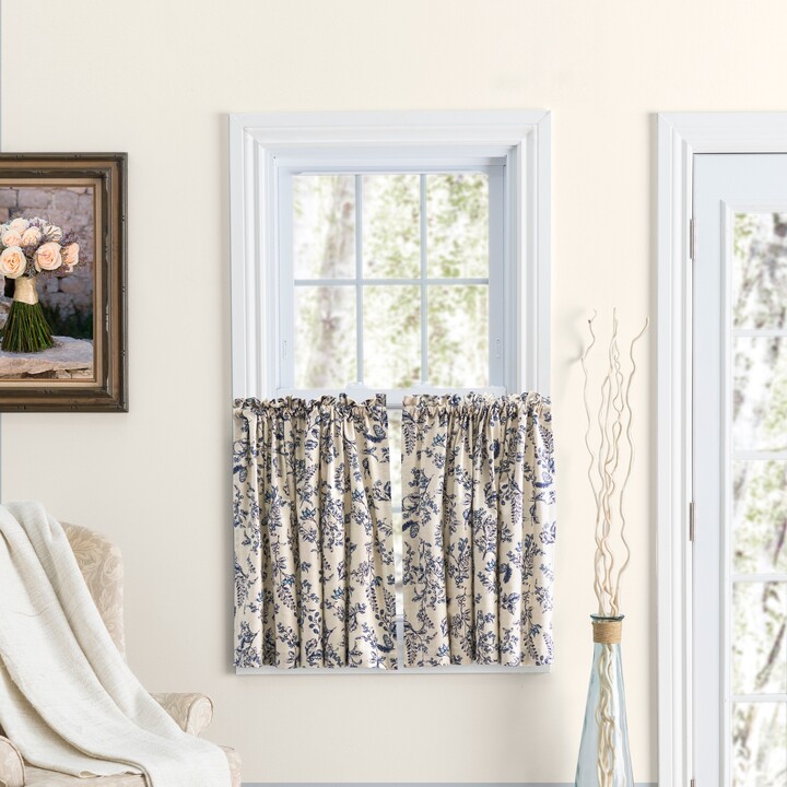 Ricardo Waverly Gardens Rod Pocket with header Kitchen Curtains - Tier,  Swag or Insert Valance - ShopStyle Panels