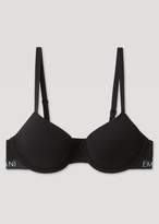 Thumbnail for your product : Emporio Armani Cotton Jersey Contour Bra With Logo Band