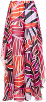 Thumbnail for your product : Emilio Pucci Draped Printed Silk-chiffon Wide-leg Pants