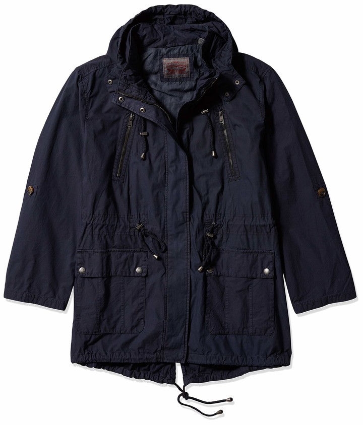 levi's women's lightweight cotton hooded anorak