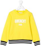 Thumbnail for your product : Givenchy Kids stripe trim logo sweatshirt